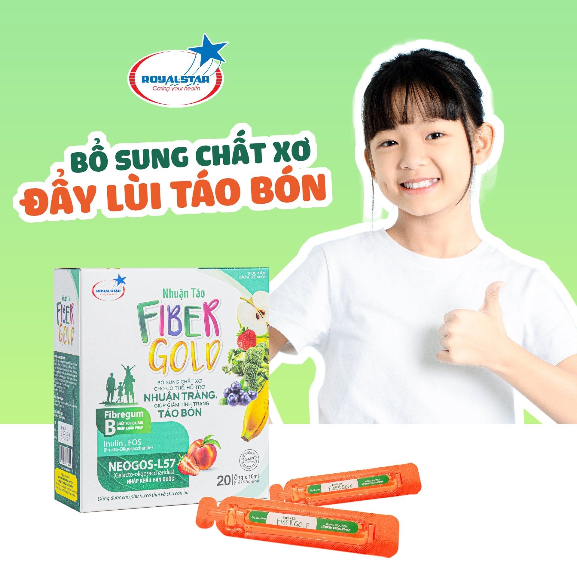 Siro chất xơ Hỗ trợ nhuận tràng, giảm táo bón tăng cường hệ tiêu hóa