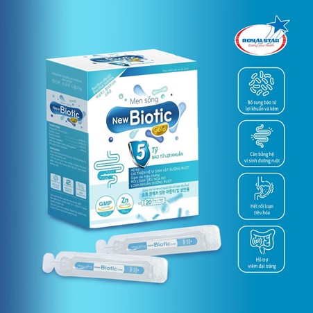 Men sống New Biotic Gold – Bổ sung 5 tỷ lợi khuẩn, hỗ trợ tiêu hóa và đường ruột                                    